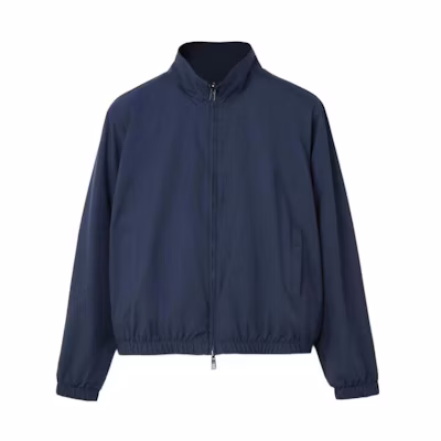 Loro Piana SS22 Reversible Zip Jacket Solid Blue. FAF8466-W000