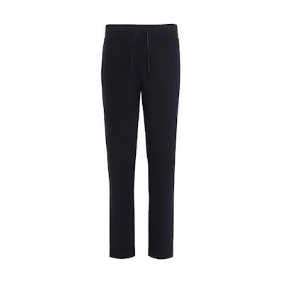 Loro Piana SS22 Solid Drawstring Casual Pants Blue. FAL5983W000
