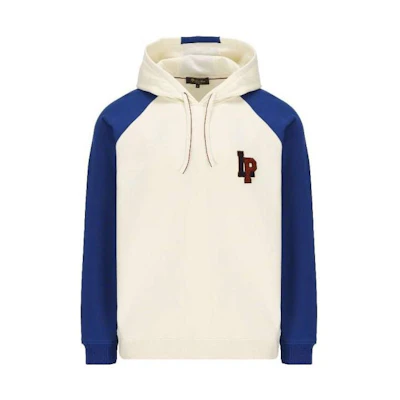 Loro Piana SS22 Contrast Logo Embroidered Drawstring Hoodie White FAM2476B2GF
