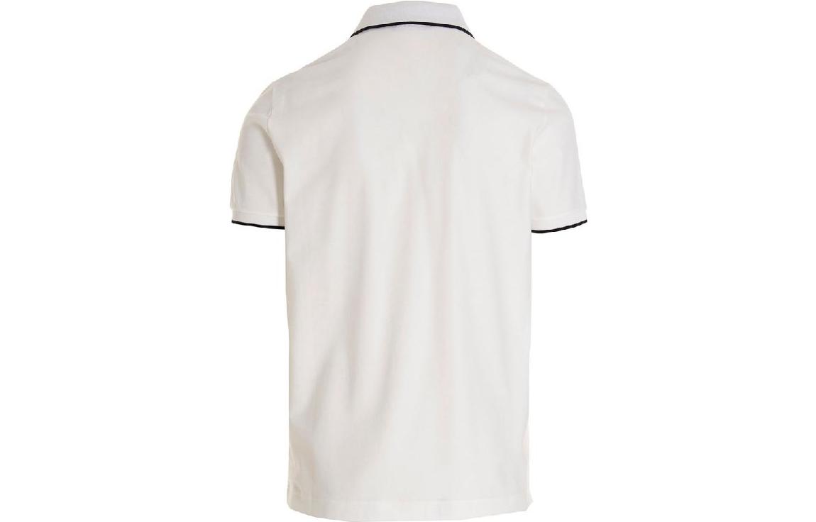 Lookbook Loro Piana SS23 Polo Slim Fit de Rayas Manga Corta Blanca. FAI49031005