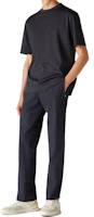 Lookbook Loro Piana SS23 海軍藍純色短袖圓領T恤 FAM8924W000