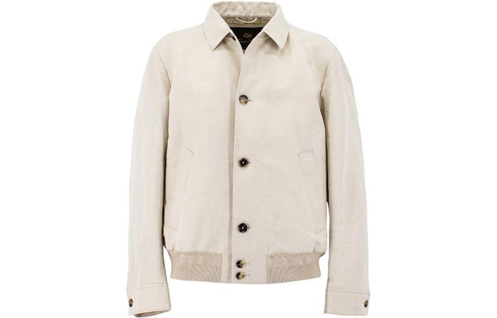 Loro Piana SS23 Single-Breasted Khaki Jacket FAM7699A09HA09H