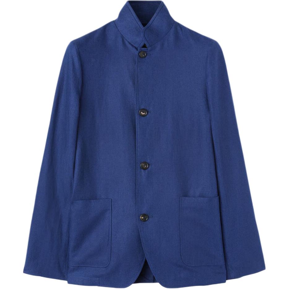 Loro Piana SS24 Solid Pocket Jacket in Sea Blue FAO4209W12T