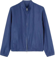 Loro Piana SS24 Solid Zip-Up Stand Collar Pocket Jacket Men’s - Sea Blue FAO1231W12T Loro Piana SS24 Solid Zip-Up Stand Collar Pocket Jacket Men’s - Sea Blue FAO1231W12T