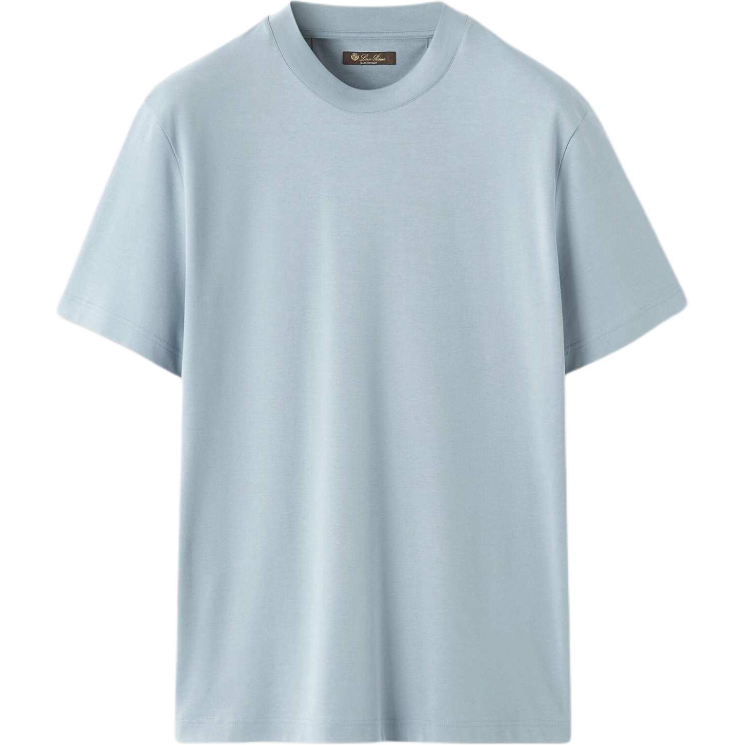 Loro Piana SS26 Unisex Cotton Crewneck Solid Color T-Shirt FAM8924-60NQ
