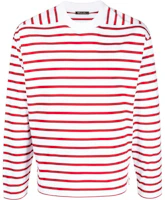 Loro Piana Striped Print Crewneck Sweatshirt Red () FAM7826 Loro Piana Striped Print Crewneck Sweatshirt Red () FAM7826