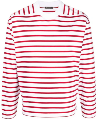 Loro Piana Striped Print Crewneck Sweatshirt Red () FAM7826 Buy Loro Piana Striped Print Crewneck Sweatshirt Red () FAM7826