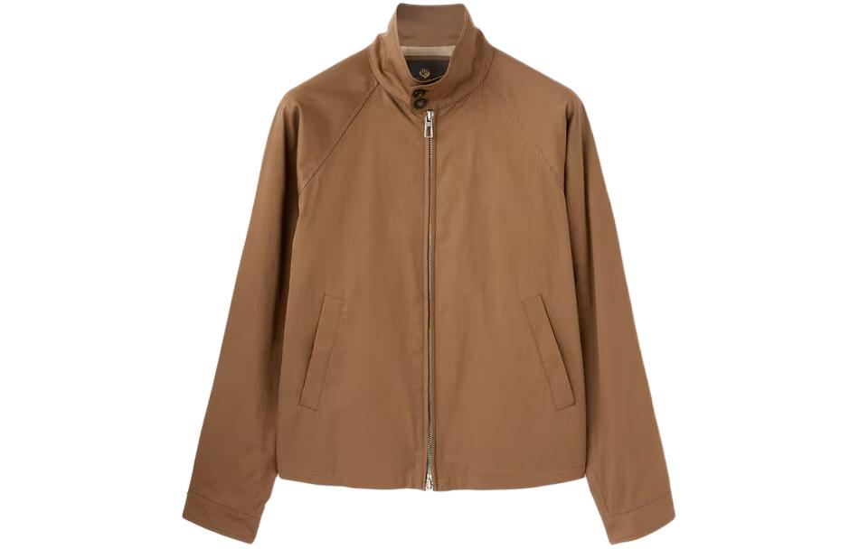 Loro Piana Taga Blouson Brown Slim-Fit Zip Jacket with Standing Collar FAO1137-H0NY