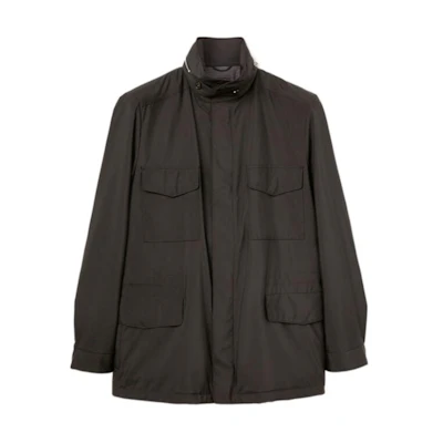 Loro Piana Traveller Windmate STM Black Solid Zip Jacket FAI1437-M0QO