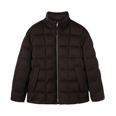 Loro Piana Tuul Bomber Jacket Solid Zip-Up Long Sleeve Jacket Dark Brown FAN1979-H0KY