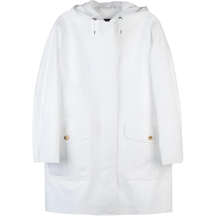 Loro Piana White Zip-Up Long-Sleeve Hooded Jacket FAM1969-1000