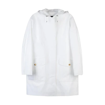 Loro Piana White Zip-Up Long-Sleeve Hooded Jacket FAM1969-1000