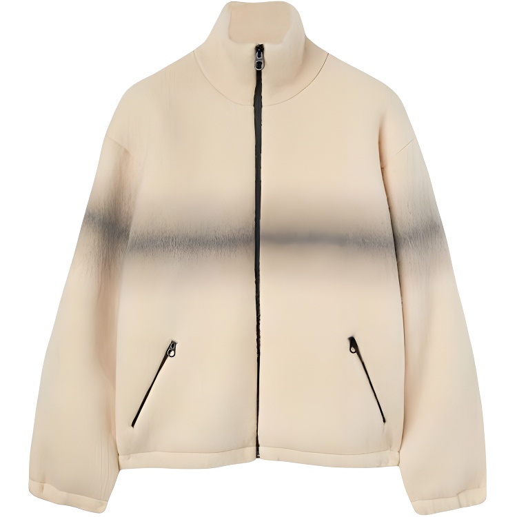 Loro Piana White Zip-Up Turtleneck Jacket FAN6675-T1HT