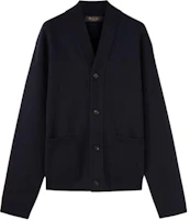 Loro Piana Wish Empire Navy Blue V-Neck Long Sleeve Jacket FAN7196-W000 Loro Piana Wish Empire Navy Blue V-Neck Long Sleeve Jacket FAN7196-W000