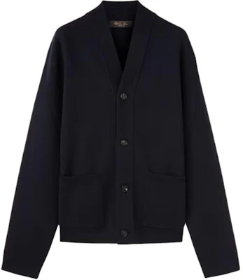 Loro Piana Wish Empire Navy Blue V-Neck Long Sleeve Jacket FAN7196-W000 Buy Loro Piana Wish Empire Navy Blue V-Neck Long Sleeve Jacket FAN7196-W000
