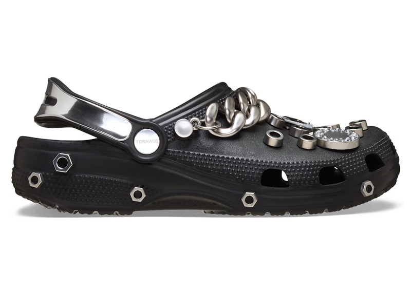 Louane x Crocs Classic Clog 'Black Metallic Silver Chain' 211426-0C4