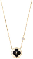 LOUIS VUITTON 18K Gold Diamond Onyx Gemstone Unisex Necklace Black Q03790 LOUIS VUITTON 18K Gold Diamond Onyx Gemstone Unisex Necklace Black Q03790