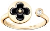 Buy LOUIS VUITTON 18K Gold Onyx Diamond Ring Unisex Couple Design - Gold Q0S22H