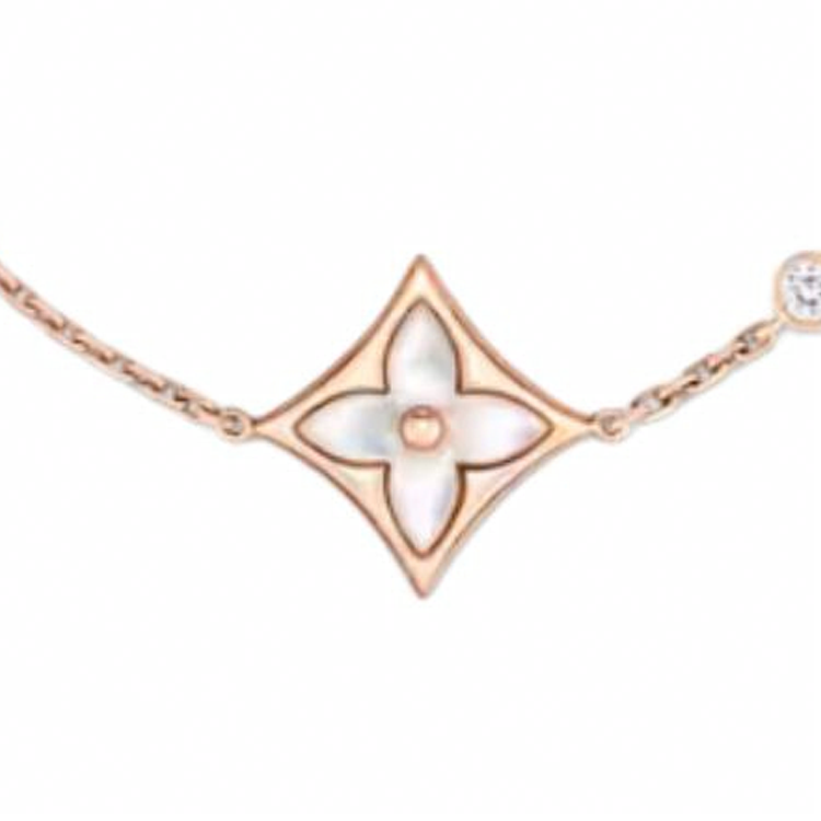 LOUIS VUITTON 18K Rose Gold Diamond & Mother of Pearl Bracelet - Unisex Couples. QA5115 圖 3