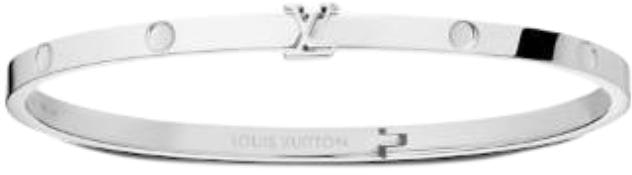 louis-vuitton-18-k-white-gold-logo-bracelet-unisex-couple-design-silver-q05331