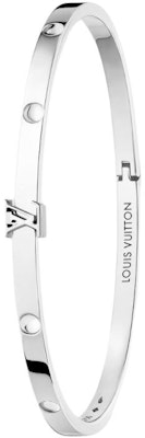 ルイ・ヴィトン 18Kホワイトゴールド ロゴブレスレット ユニセックス カップル用 - シルバー Q05331 Lookbook ルイ・ヴィトン 18Kホワイトゴールド ロゴブレスレット ユニセックス カップル用 - シルバー Q05331