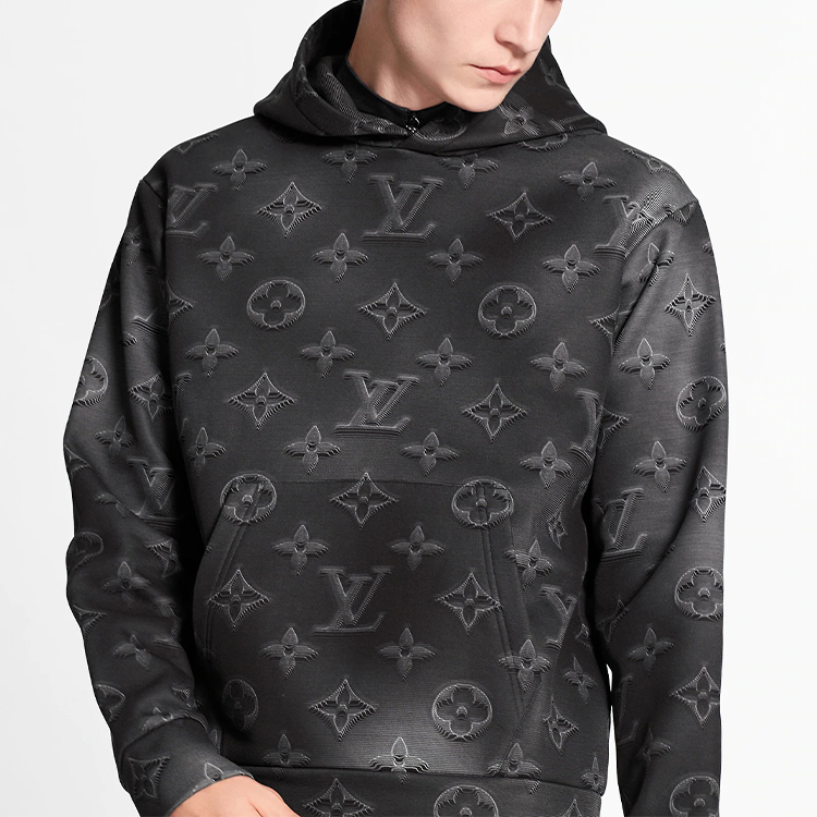 Details for 路易威登 2054系列全印Logo连帽衫 黑色 1A8HDT