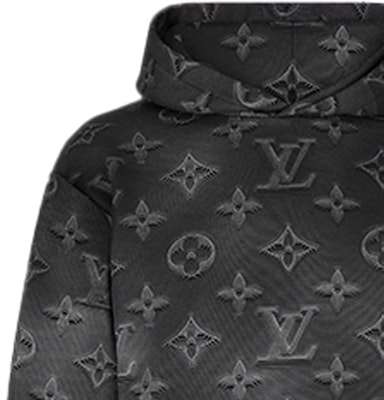 路易威登 2054系列全印Logo连帽衫 黑色 1A8HDT Cheap 路易威登 2054系列全印Logo连帽衫 黑色 1A8HDT