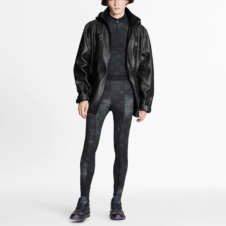 Lookbook 루이비통 2054 시리즈 테크 프린트 블랙 레깅스 1A8H36