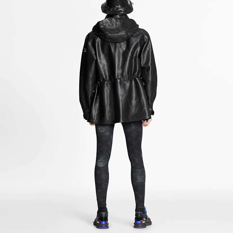 Shop 루이비통 2054 시리즈 테크 프린트 블랙 레깅스 1A8H36