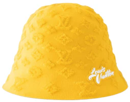 LOUIS VUITTON 3D Pattern Cotton Nylon Bucket Hat Yellow Mens. M5144L LOUIS VUITTON 3D Pattern Cotton Nylon Bucket Hat Yellow Mens. M5144L