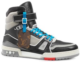 Louis Vuitton 408 Paris High Top Sneakers 'Hitam Kelabu Biru' 1A7RWZ Order Louis Vuitton 408 Paris High Top Sneakers 'Hitam Kelabu Biru' 1A7RWZ