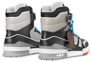 Louis Vuitton 408 Paris High Top Sneakers 'Hitam Kelabu Biru' 1A7RWZ Lookbook Louis Vuitton 408 Paris High Top Sneakers 'Hitam Kelabu Biru' 1A7RWZ