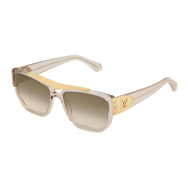 Louis Vuitton  Aviator Sunglasses Brown/Gold Acetate Metal Frame. Z2723U