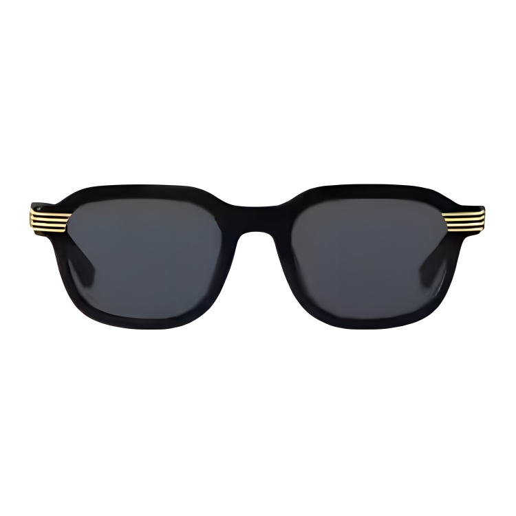 LOUIS VUITTON  Black Acetate Metal Square Sunglasses with Logo Design Z2889U 圖 2