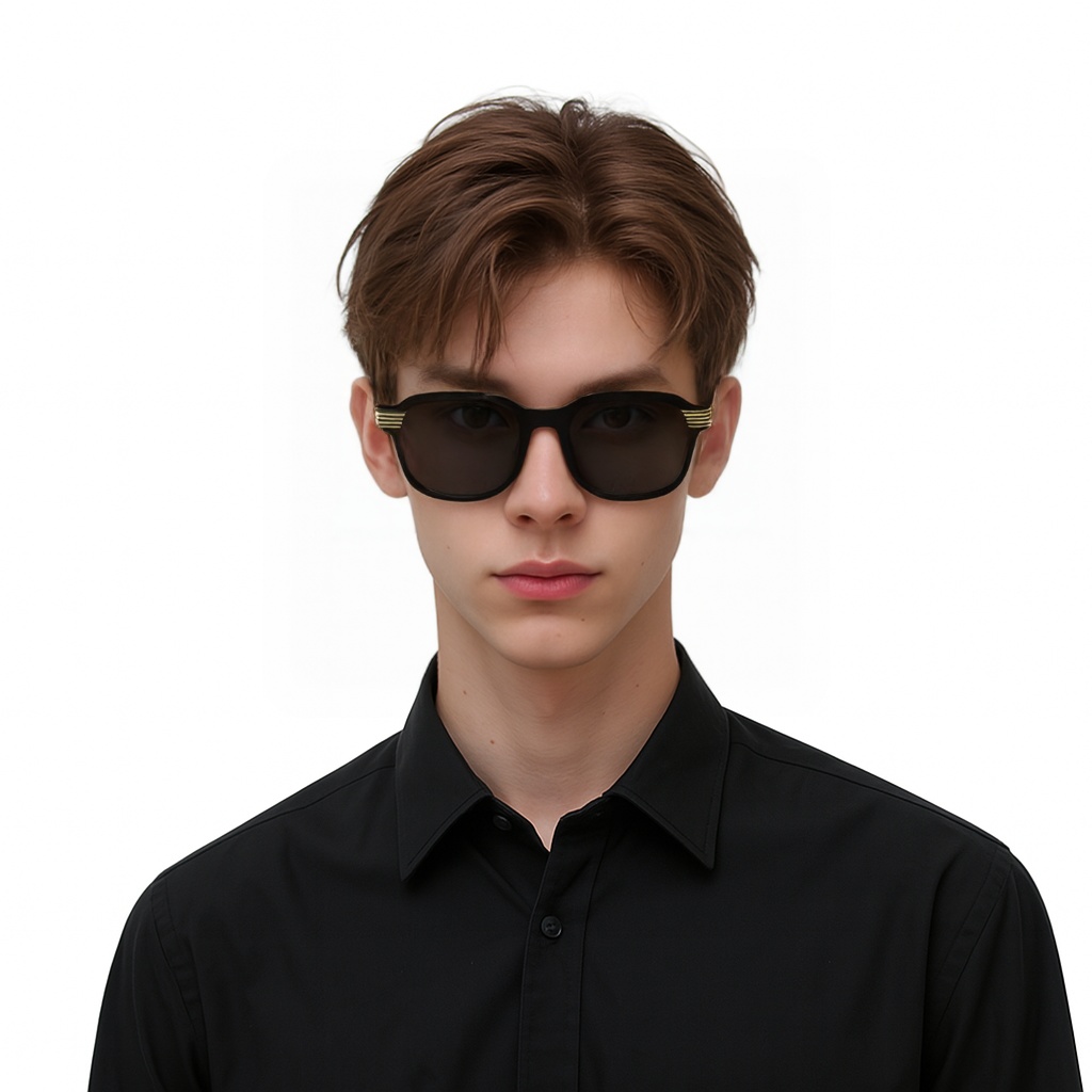 LOUIS VUITTON  Black Acetate Metal Square Sunglasses with Logo Design Z2889U 圖 6