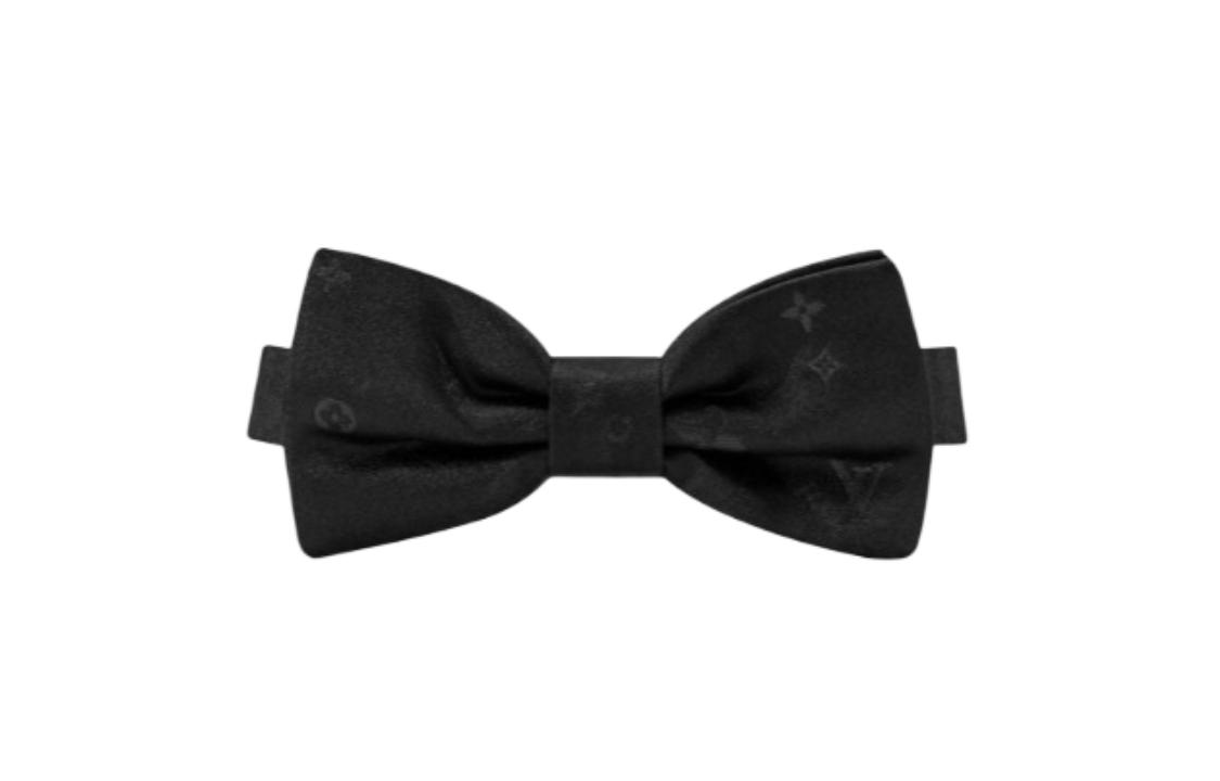 LOUIS VUITTON  Black Bow Tie with Bowknot Design. M79643