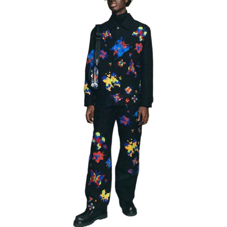 LOUIS VUITTON  Black Butterfly Print Long Sleeve Shirt. 1AAUUS 圖 3