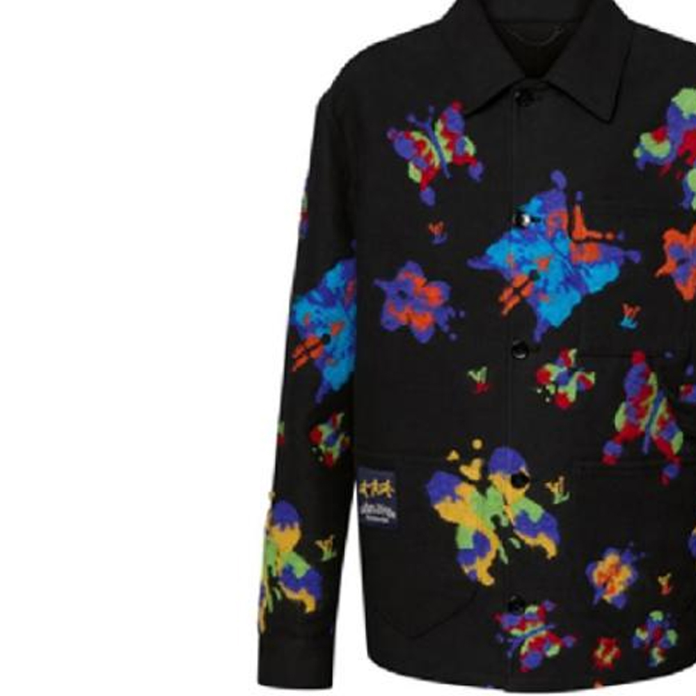 LOUIS VUITTON  Black Butterfly Print Long Sleeve Shirt. 1AAUUS 圖 4