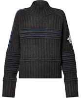 LOUIS VUITTON Black Contrast Accent Knit Pullover Long Sleeve Sweater. 1AC4AJ LOUIS VUITTON Black Contrast Accent Knit Pullover Long Sleeve Sweater. 1AC4AJ