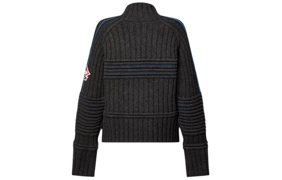 LOUIS VUITTON  Black Contrast Accent Knit Pullover Long Sleeve Sweater. 1AC4AJ 圖 3