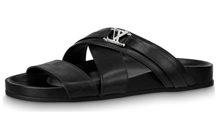 Louis Vuitton 'Black Fashion Open-Toe Comfort Slide' 1A7WCU