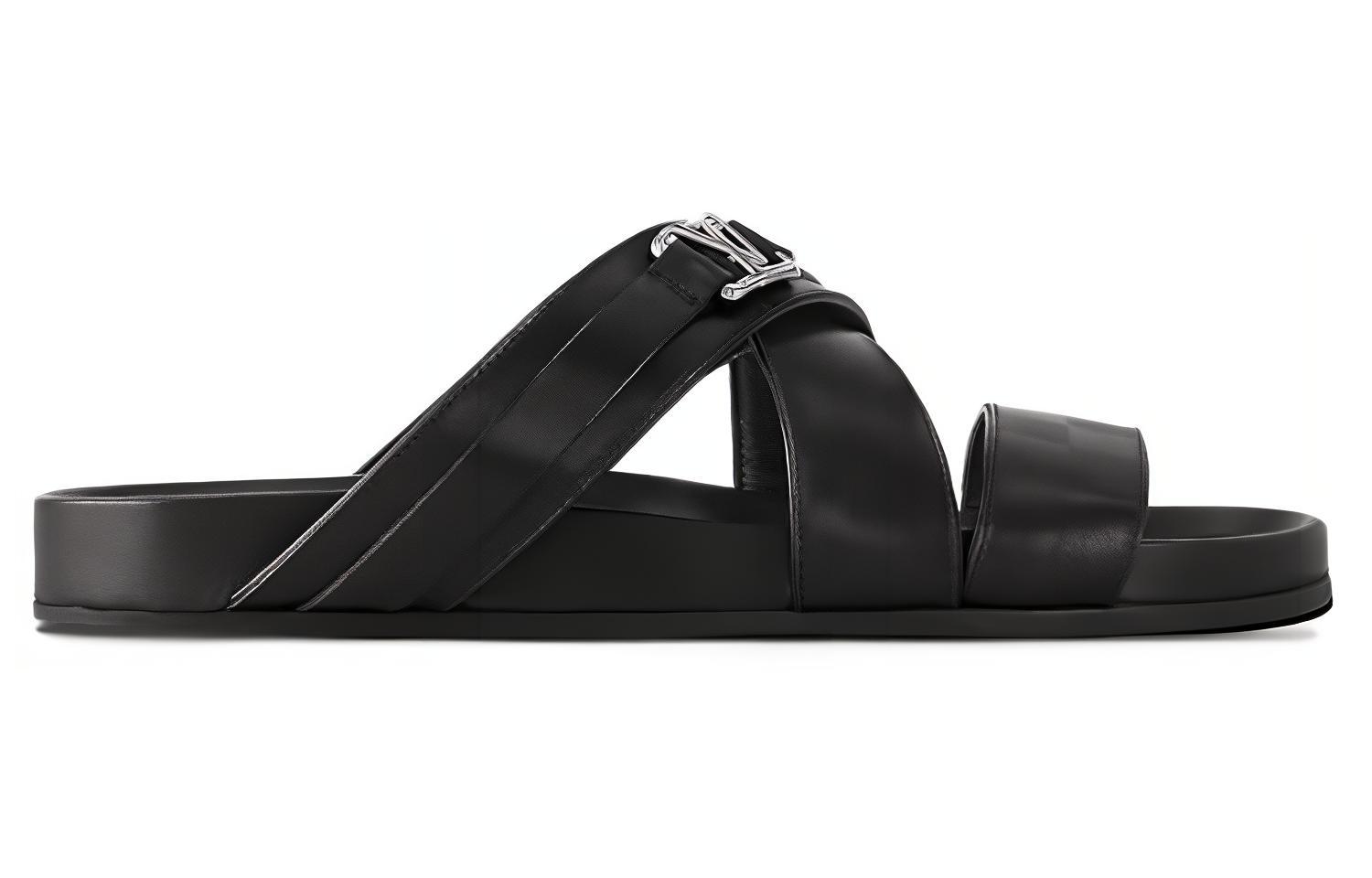 Order Louis Vuitton 'Sandal Hitam Open-Toe Nyaman' 1A7WCU