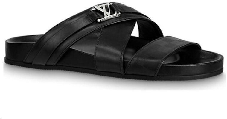 Louis Vuitton 'Sandal Hitam Open-Toe Nyaman' 1A7WCU Lookbook Louis Vuitton 'Sandal Hitam Open-Toe Nyaman' 1A7WCU