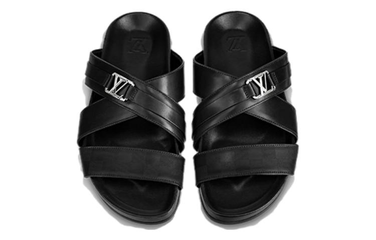 Purchase Louis Vuitton 'Sandal Hitam Open-Toe Nyaman' 1A7WCU