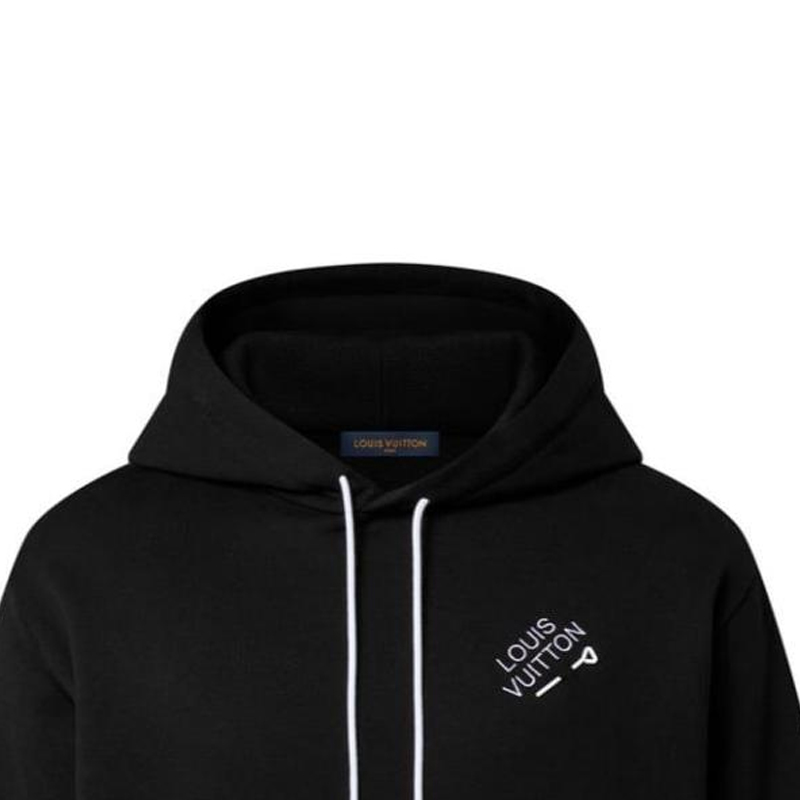 Purchase 路易威登 黑色連帽衫 長袖 帶有經典印花標誌款式 1AATQV