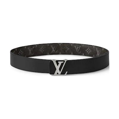 Louis Vuitton Black Leather Belt 4CM M8741T