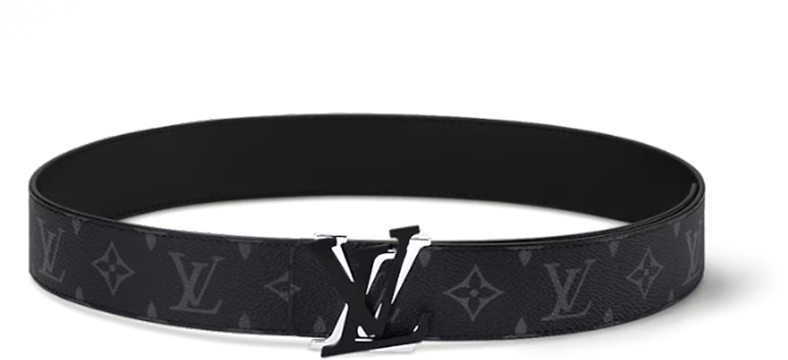 路易威登 黑色皮革腰帶 4CM 經典花紋帆布 鈀金扣 M0714 Order 路易威登 黑色皮革腰帶 4CM 經典花紋帆布 鈀金扣 M0714