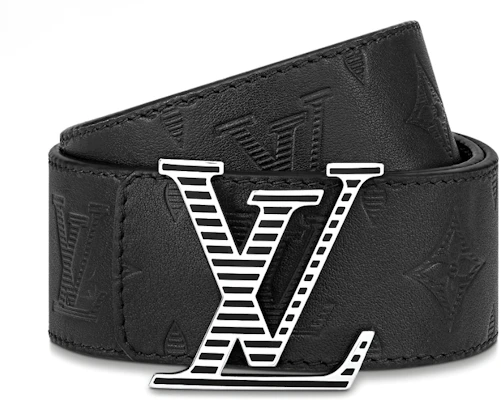 루이비통 블랙 로고 가죽 벨트 4CM 팔라듐 버클. M0717 Lookbook 루이비통 블랙 로고 가죽 벨트 4CM 팔라듐 버클. M0717