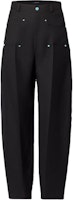 LOUIS VUITTON Black Mid-Waist Loose Fit Zipper Casual Pants 1AFWQZ LOUIS VUITTON Black Mid-Waist Loose Fit Zipper Casual Pants 1AFWQZ
