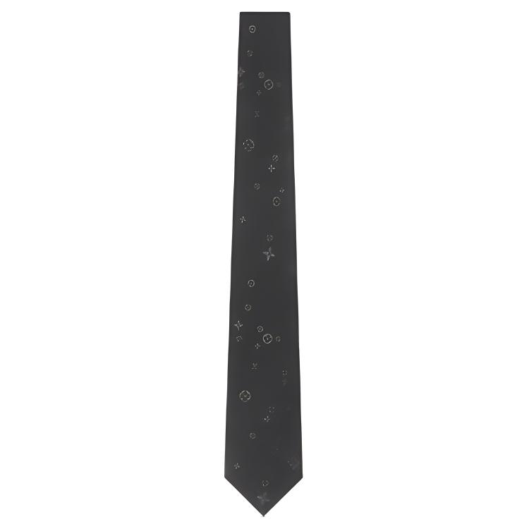 Louis Vuitton  Black Printed Silk Tie M79089